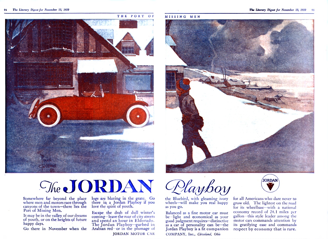 1920 Jordan Auto Advertising